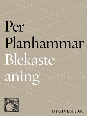 cover image of Blekaste aning